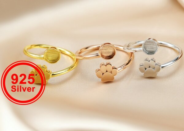 Paw print ring